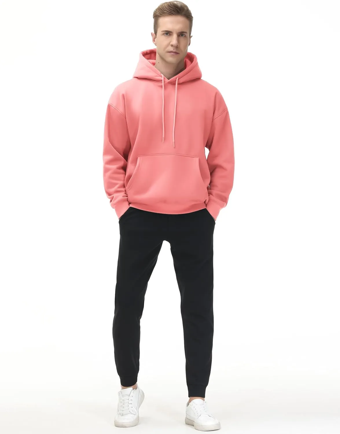 THE GYM PEOPLE Men's Loose Fit Pullover Hoodie Soft Lightweight Hooded Sweatshirt with Pockets