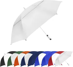 The Paramount Vented Large 64 inch Windproof Automatic Open Double Canopy Golf Umbrella for Rain, Wind and Sun, Strong & Lightweight Oversized Golf Umbrella with Wind Vent for Men & Women