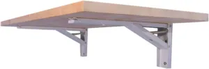 The Quick Bench by Latitude 59, Wall-Mounted Folding Workbench with Butcher Block Solid Wood Top (20”x48”) – Clear UV Finish