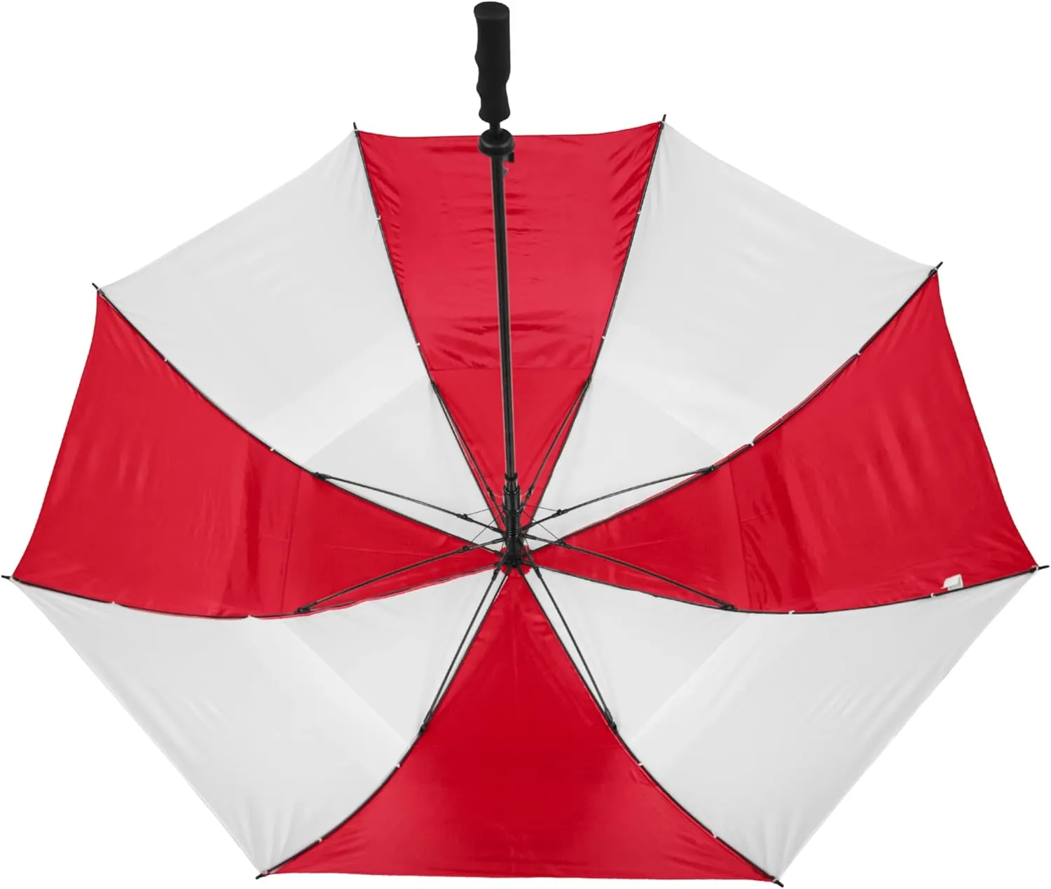 The Vented Tornado 64" Large Oversize Windproof Automatic Open Golf Umbrella, Heavy Duty Thick Fiberglass Ribs Waterproof Wind Vent Portable 2 Person Golf Umbrella for Men and Women - Red/White
