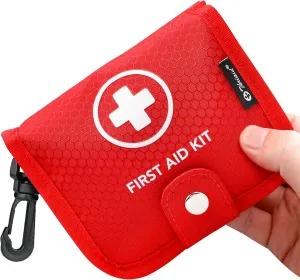 THRIAID Small First Aid Kit - 100 Piece Water-Resistant Pouch for Outdoor Safety