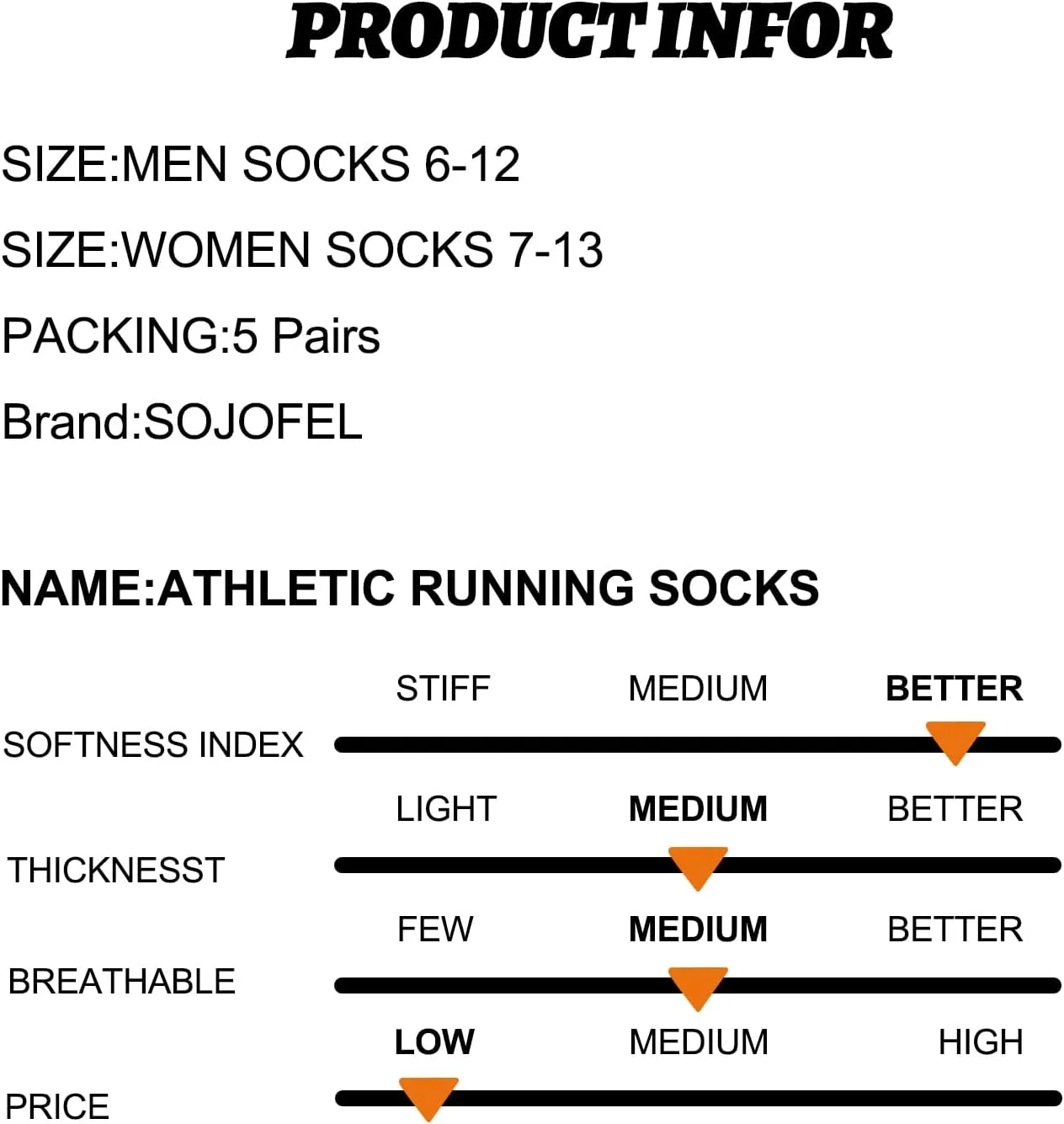 Toe Socks Athletic for Men - Women Five Finger Socks Cotton High Crew Socks for Running Sports Hiking 5 Pairs 6-12