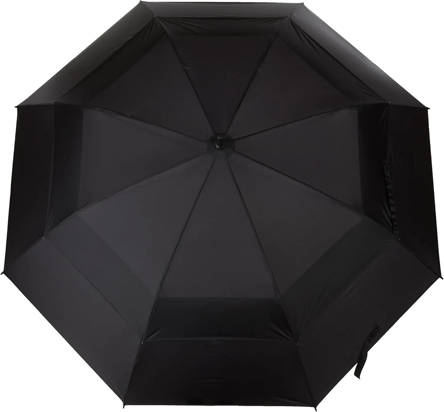 totes Automatic Open Extra Large Vented Canopy Golf Stick Umbrella, Black