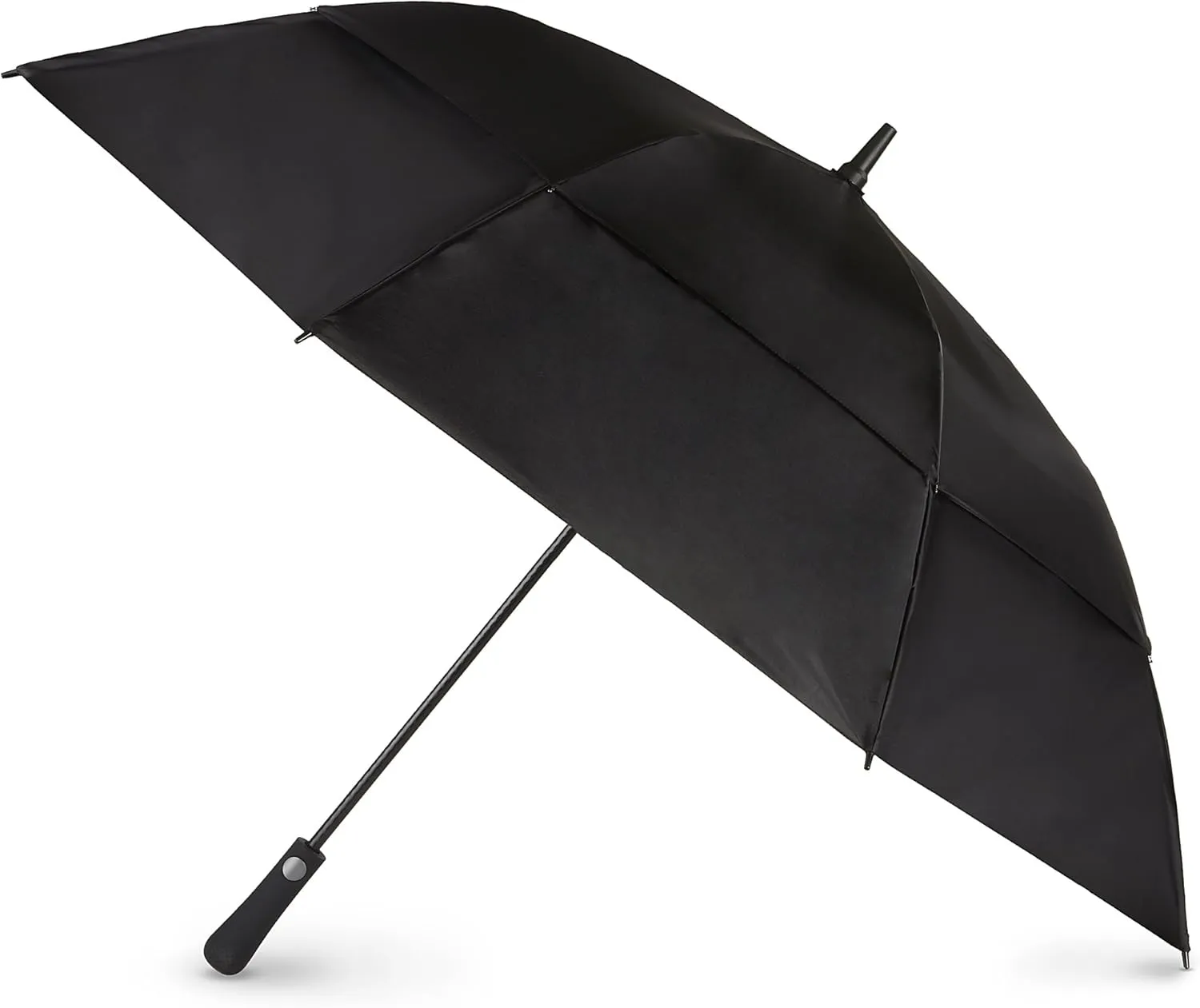 totes Automatic Open Extra Large Vented Canopy Golf Stick Umbrella, Black