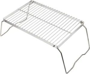 Totority Portable BBQ Grill Stainless Steel Camping BBQ Grate Retractable Grate for Camping Beach and Outdoor Use