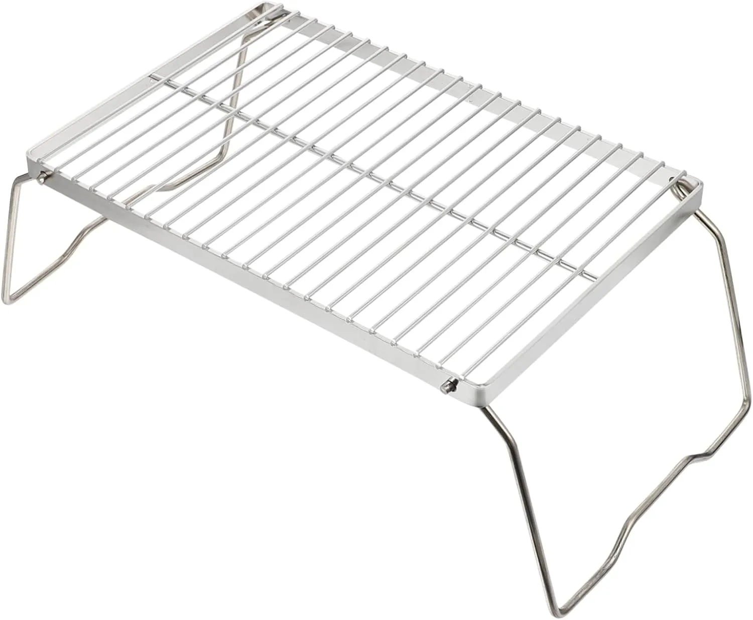 Totority Portable BBQ Grill Stainless Steel Camping BBQ Grate Retractable Grate for Camping Beach and Outdoor Use