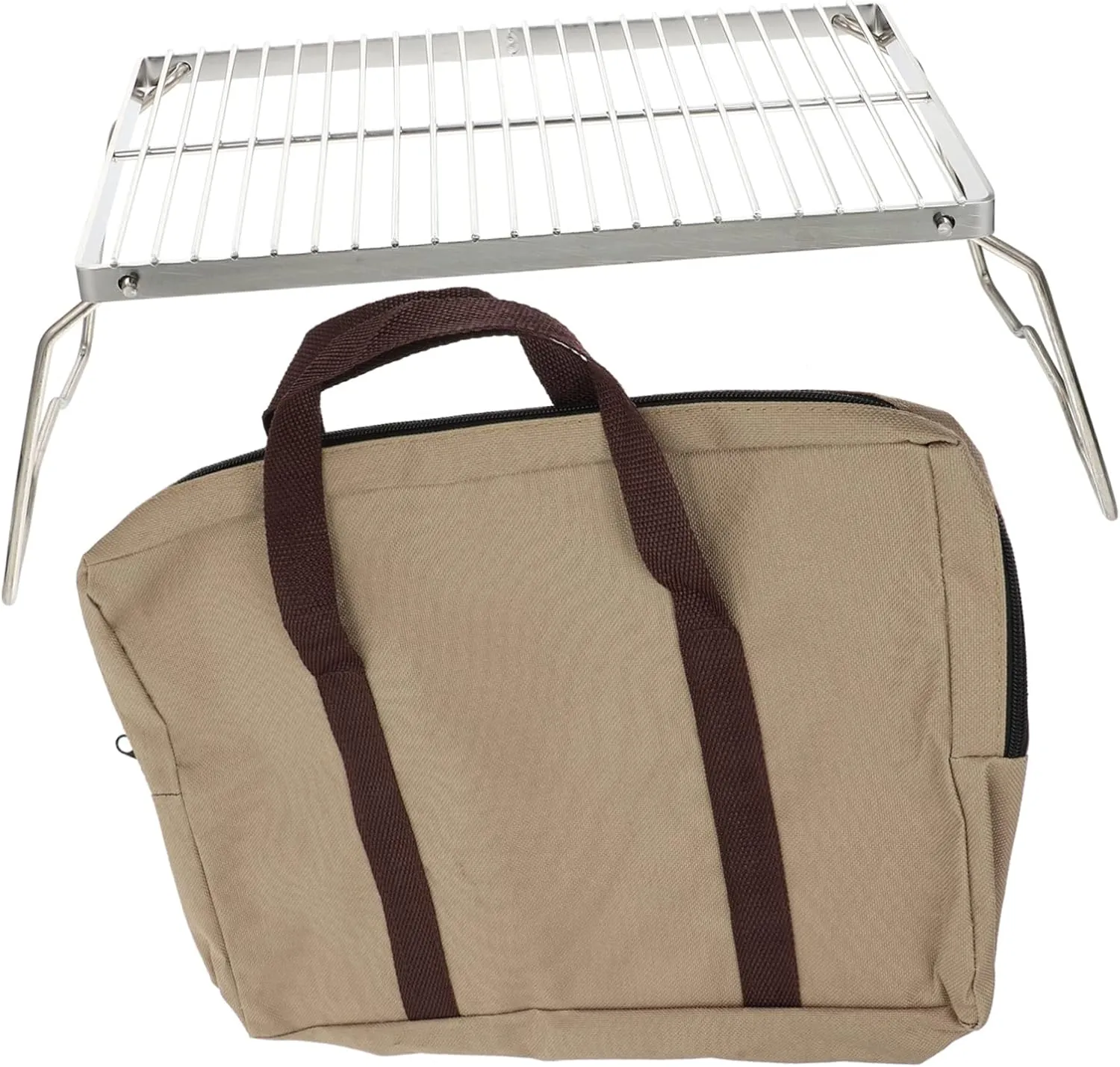 TOYANDONA Camping Bbq Rack Folding Garden Grill Bbq Grate Lightweight for Outdoor Activities