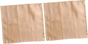 Toyvian 2Pcs Fire Resistance Mats Insulation Blankets for Camping Grill Emergency Use Dual Sided Fireproof Cloth for Outdoor Activities