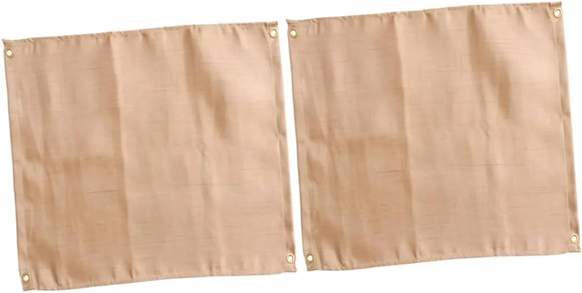 Toyvian 2Pcs Fire Resistance Mats Insulation Blankets for Camping Grill Emergency Use Dual Sided Fireproof Cloth for Outdoor Activities