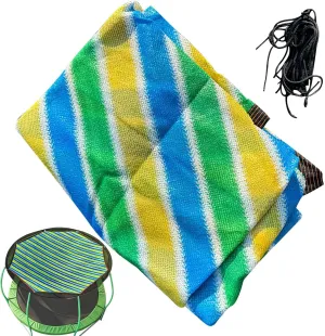 Trampoline Shade Canopy - UV-Blocking Cover With Mesh Ventilation, Outdoor Sun Protection Tent | Protective Accessories Replacement UV Protection, Breathable Safety Net Roof Shelter For Backyard Bounc