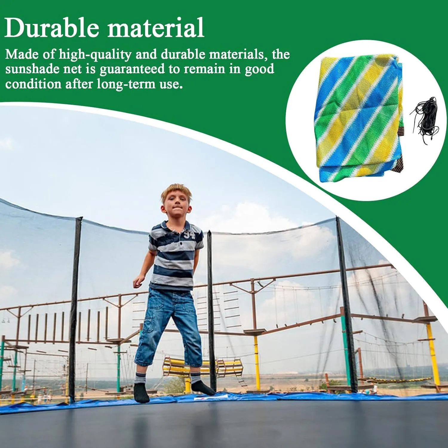 Trampoline Top Cover - Trampoline Canopy Cover - UV Protection Accessories Protective for Kids Adults Indoor Rain Jumping Playground Sun Outdoor