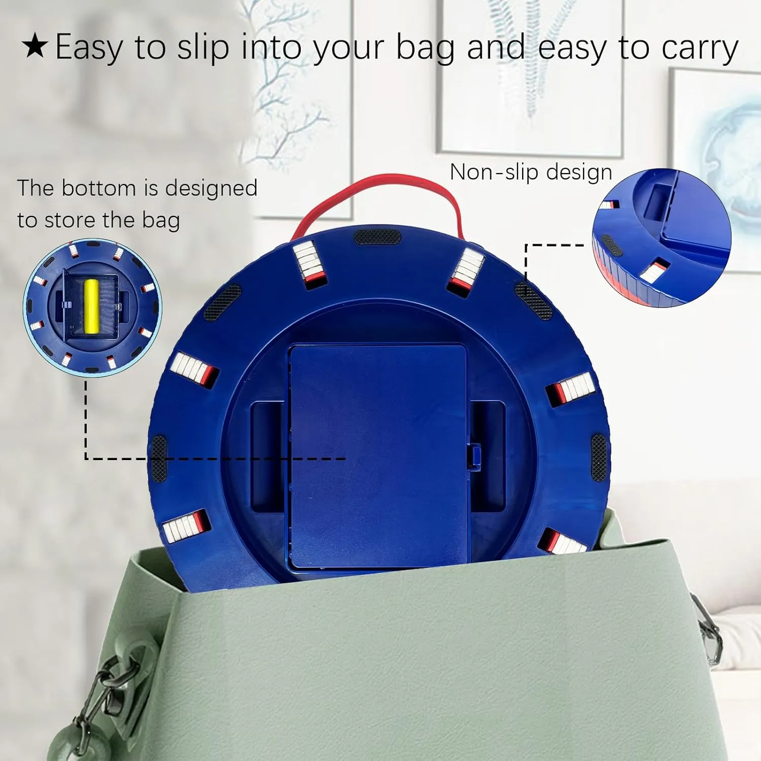 Travel Potty for Toddler, Portable and Foldable Toilet Training Apply to Seat Emergency Toilet for Car, Camping, Outdoor, Indoor with Bags (Blue)