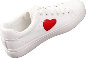 Trekking Camping Heart-Shaped Couple Shoes Casual Shoes Sports Sneaker,White-43 EU