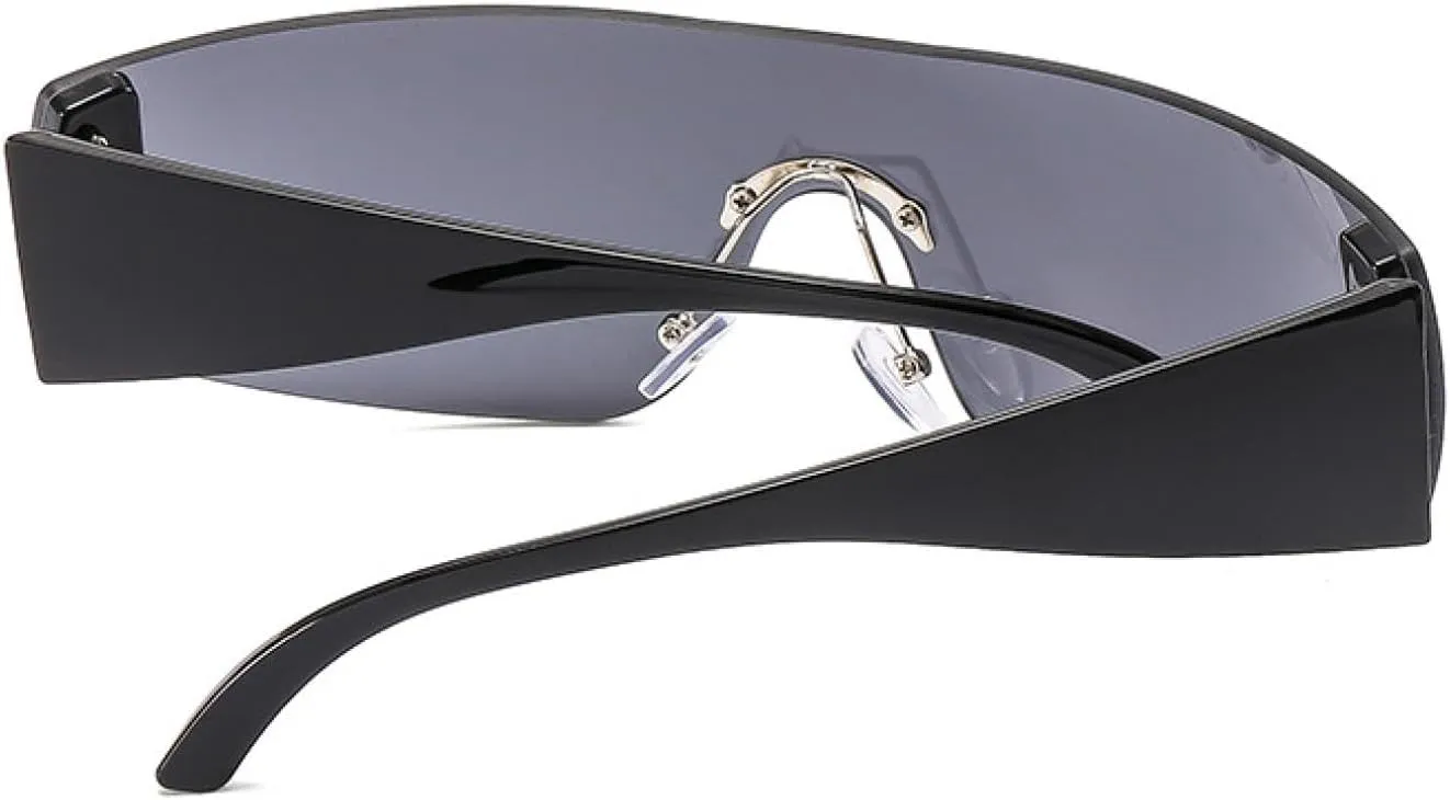 Trendy Luxury Punk Sunglasses Men Women One Piece Sun Glasses Unisex Outdoors Shades Fashion Eyeglasses Uv400