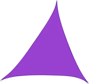 Triangle 95% UV Block Outdoor Sun Shade Sail, 9.84' x 9.84' x 14.1' Waterproof Sunshade Cloth Canopy Awning for Garden, Backyard, Pool