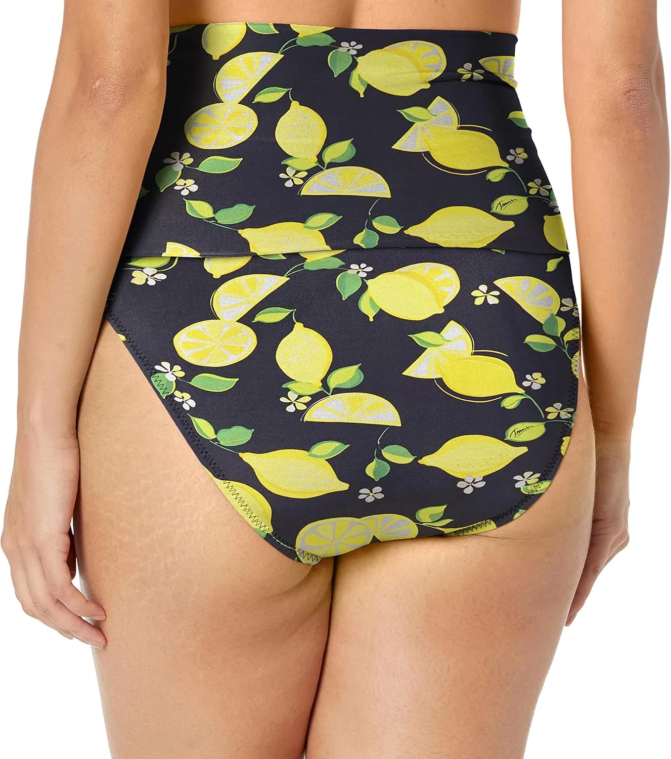 Trina Turk Women's High Waist Roll Up Hipster Bikini Swimsuit Bottom