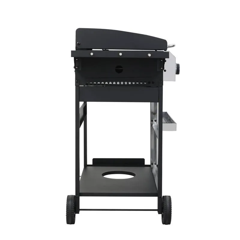 Ultimate Outdoor BBQ Grill with Foldable Table & Storage