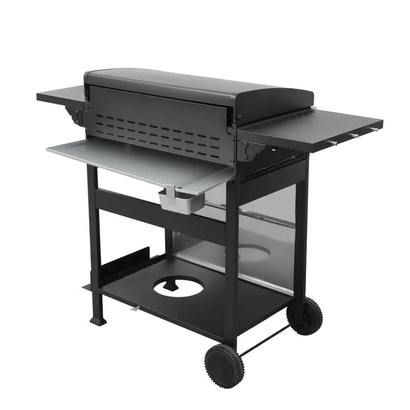 Ultimate Outdoor BBQ Grill with Foldable Table & Storage