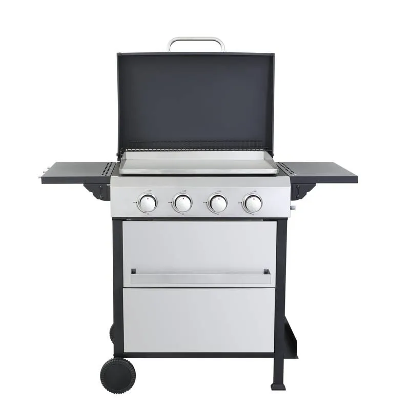 Ultimate Outdoor BBQ Grill with Foldable Table & Storage