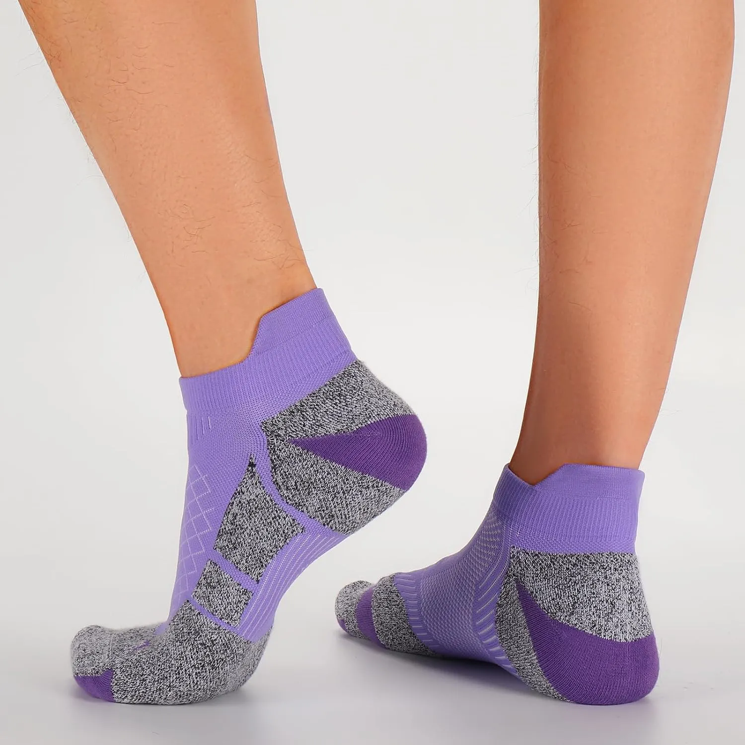 Ultrafun 3 Pairs Ankle Running Socks for Men Women Coolmax Compression Cushion Low Cut Athletic Sports Socks