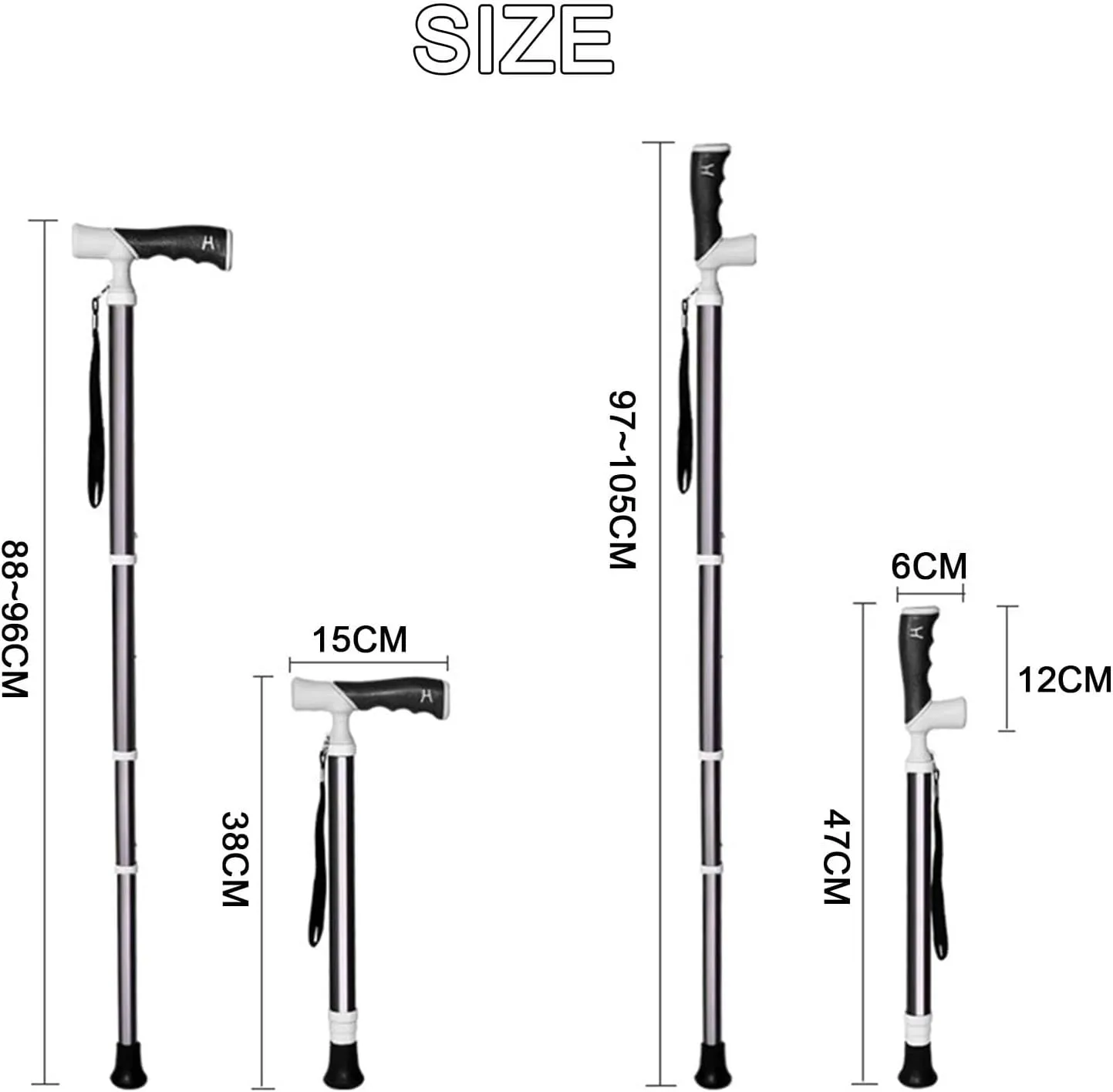 Ultralight Trekking poles-90° Swivel Handle, Hiking Sticks for Backpacking, Titanium Alloy Walking or Hiking Sticks with Quick Adjustable Locks