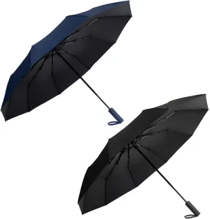 Umbrella for Rain and UV Sun Protection, Compact Portable Travel Car Folding Umbrella, Windproof Lightweight Automatic Open and Close UPF50  for Men Women 10 Ribs