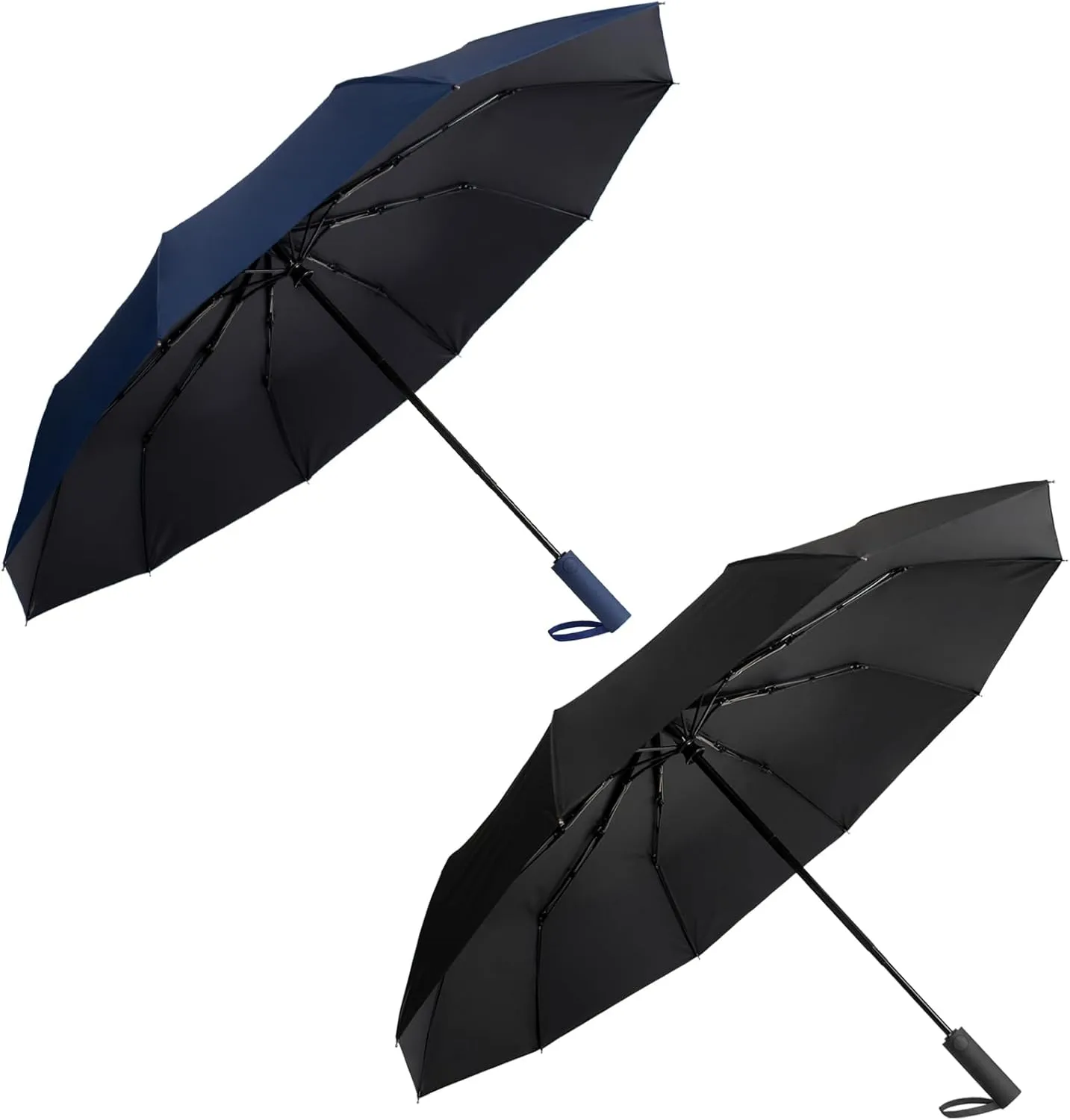 Umbrella for Rain and UV Sun Protection, Compact Portable Travel Car Folding Umbrella, Windproof Lightweight Automatic Open and Close UPF50  for Men Women 10 Ribs