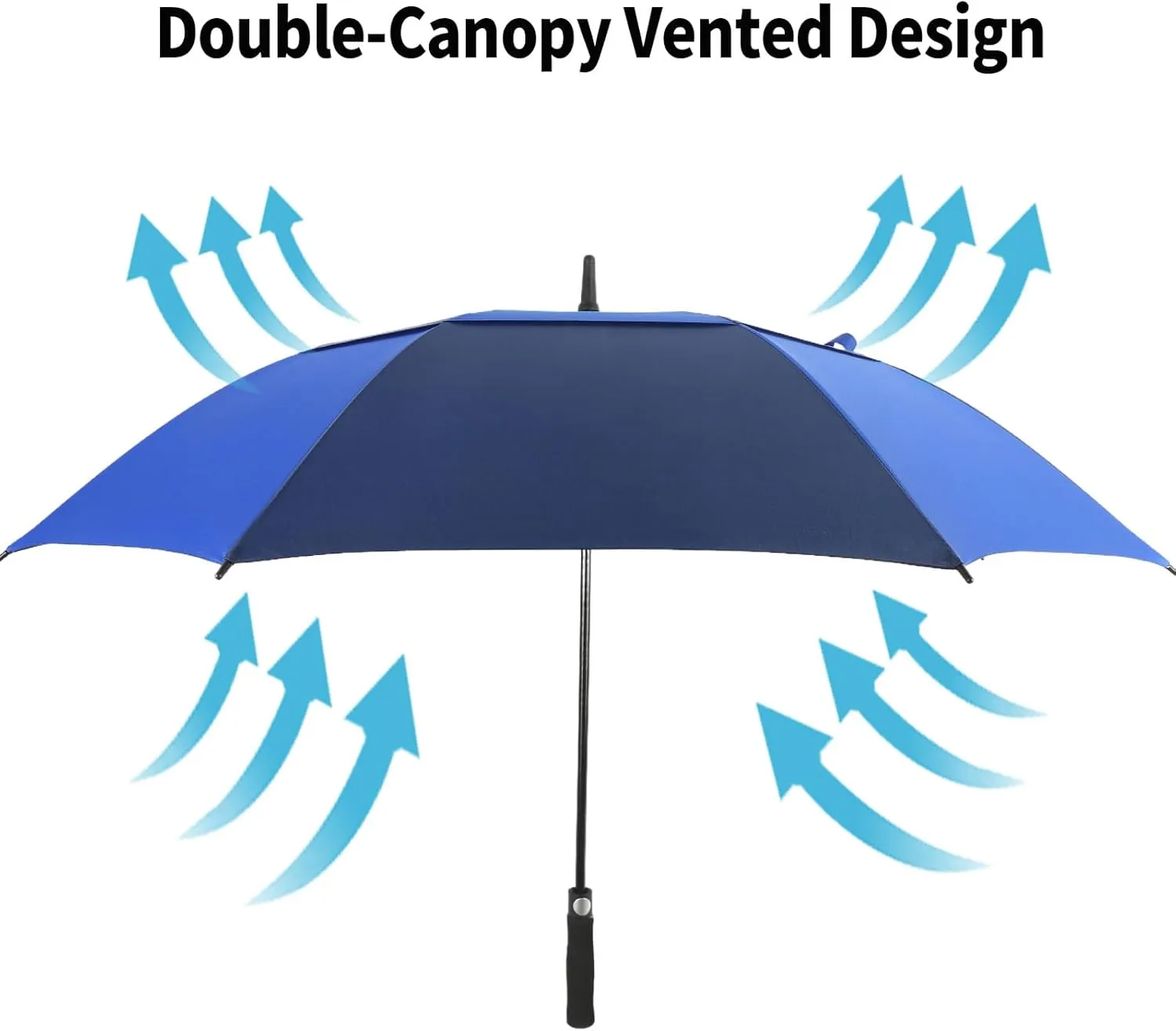 Umbrella Golf 54/62/68/72 Inch Extra Large Oversize Umbrellas for Rain Windproof Automatic Open Double Canopy Vented Stick Umbrellas for Men and Women