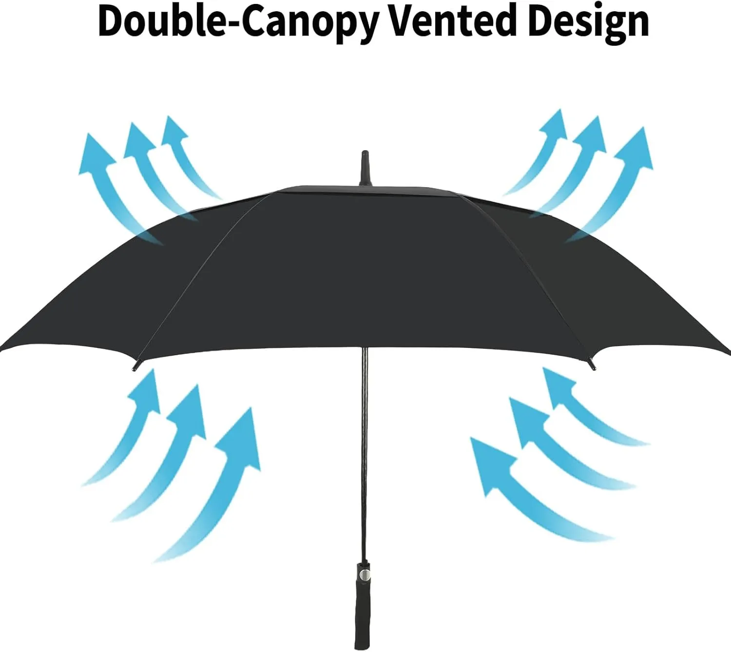 Umbrella Golf 54/62/68/72 Inch Extra Large Oversize Umbrellas for Rain Windproof Automatic Open Double Canopy Vented Stick Umbrellas for Men and Women