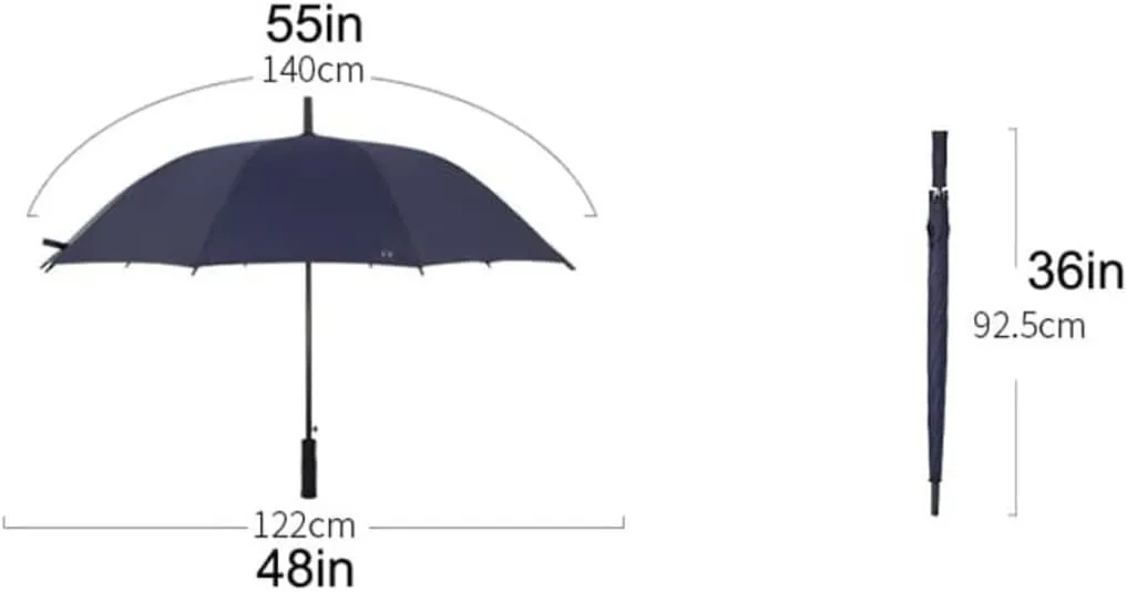 Umbrella Golf Umbrella Windproof Large Stick Umbrella Automatic Open Long Umbrella All Weather Canopy Umbrella for Sports Rain Sun Outdoor Umbrella(B)