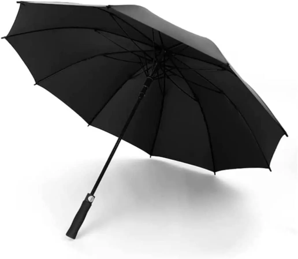 Umbrella Windproof Large Golf Umbrella Oversized Canopy Vented Stick Umbrella Waterproof Automatic Open Stick Umbrella for Rain and Sun Umbrella
