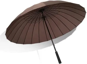 Umbrellas for Rain Golf Umbrella Large Automatic Open Canopy Vented Umbrella Windproof Waterproof Stick Umbrella Umbrellas for Rain Windproof (Color : Brown)