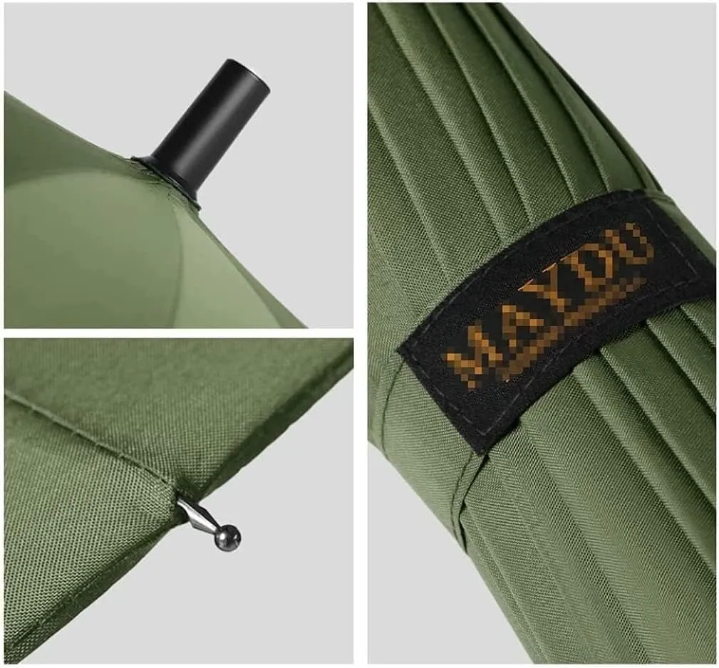 Umbrellas for Rain Golf Umbrella Large Automatic Open Canopy Vented Umbrella Windproof Waterproof Stick Umbrella Umbrellas for Rain Windproof (Color : Brown)