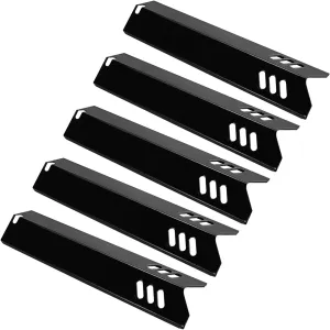 Unicook 15 Inch Grill Heat Plates Replacement Parts, Compatible for Dyna-Glo DGF510SSP, DGF493BNP, Porcelain Heater Part Heat Shields for Backyard, Uniflame GBC1460W, Grill Burner Covers, 5 Pack