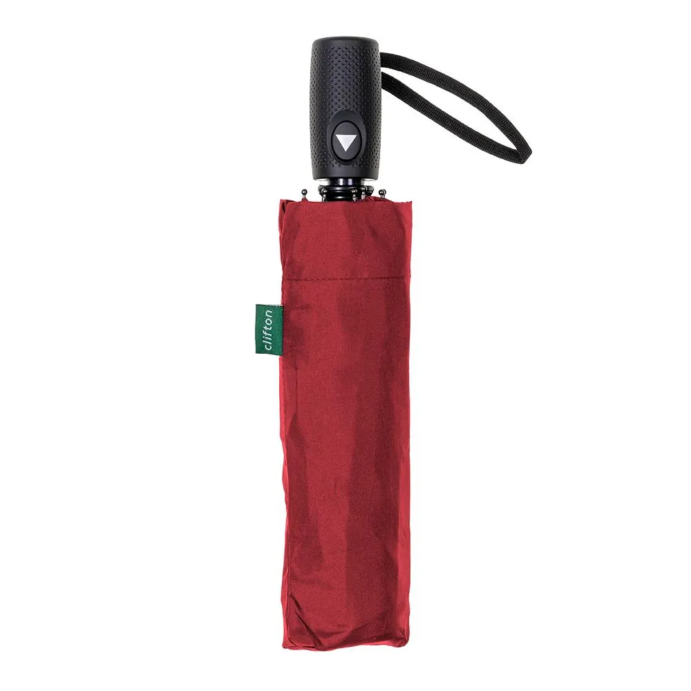 UPF50  Burgundy Red Auto Open Smooth Folding