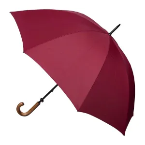 UPF50  Burgundy Red Large Cover Walking Length with Wood Handle