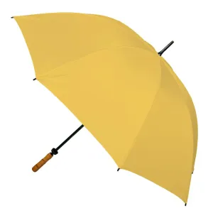 UPF50  Yellow Albatross Windproof Manual Golf With Wood Handle