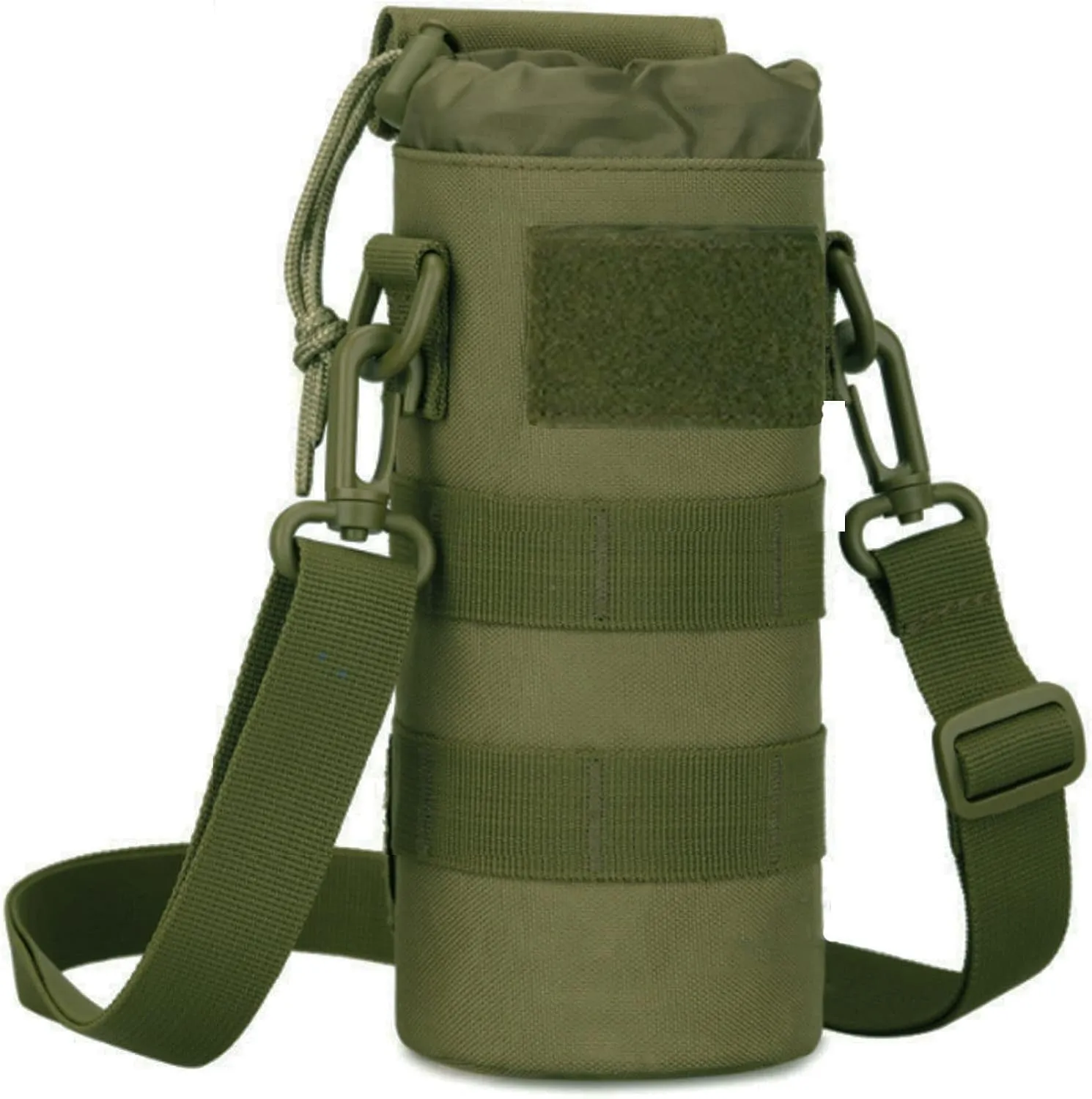 Upgrade 1000D Roll- Up Folding Molle Water Pouch with Strap   USA Flag Patch for Hiking Camping Travel