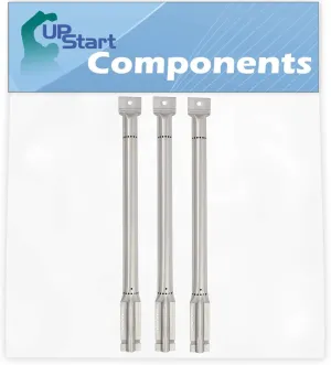 UpStart Components 3-Pack BBQ Gas Grill Tube Burner Replacement Parts for Charmglow 720-0578 - Compatible Barbeque Stainless Steel Pipe Burners
