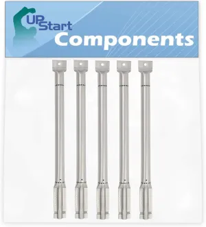 UpStart Components 5-Pack BBQ Gas Grill Tube Burner Replacement Parts for Charmglow 720-0578 - Compatible Barbeque Stainless Steel Pipe Burners