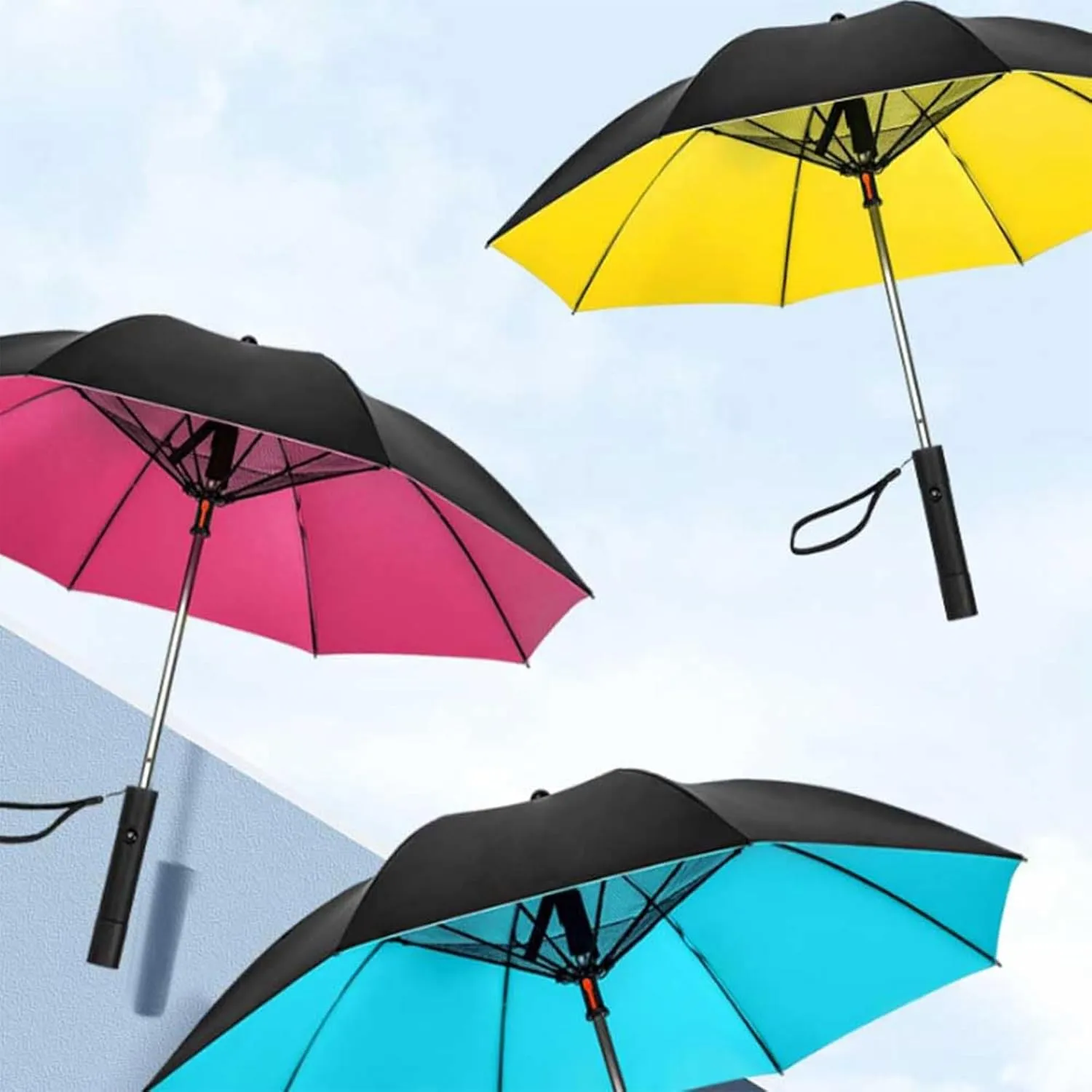 Uv Blocking Umbrella with Fan, 3 in 1 Umbrella with Fan and Mister, Uv Blocking Umbrella with Mist and Fan, 3 in 1 Umbrella with Fan, USB Rechargeable Summer Sunshade
