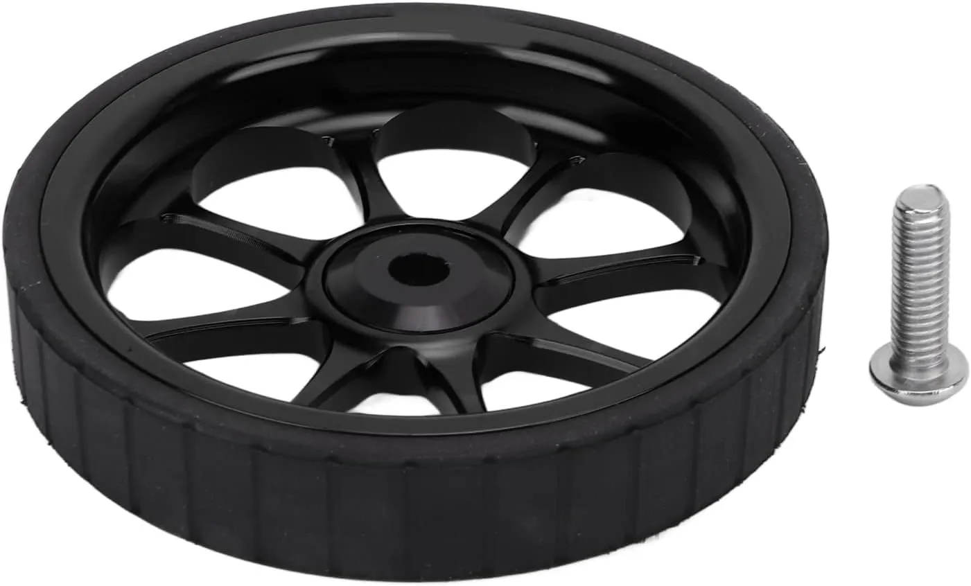 VBESTLIFE Folding Easy Wheel, 82mm Dia Aluminum Alloy Widened Bearing Easywheel Fits for Brompton 3sixty Folding Bike(Black)
