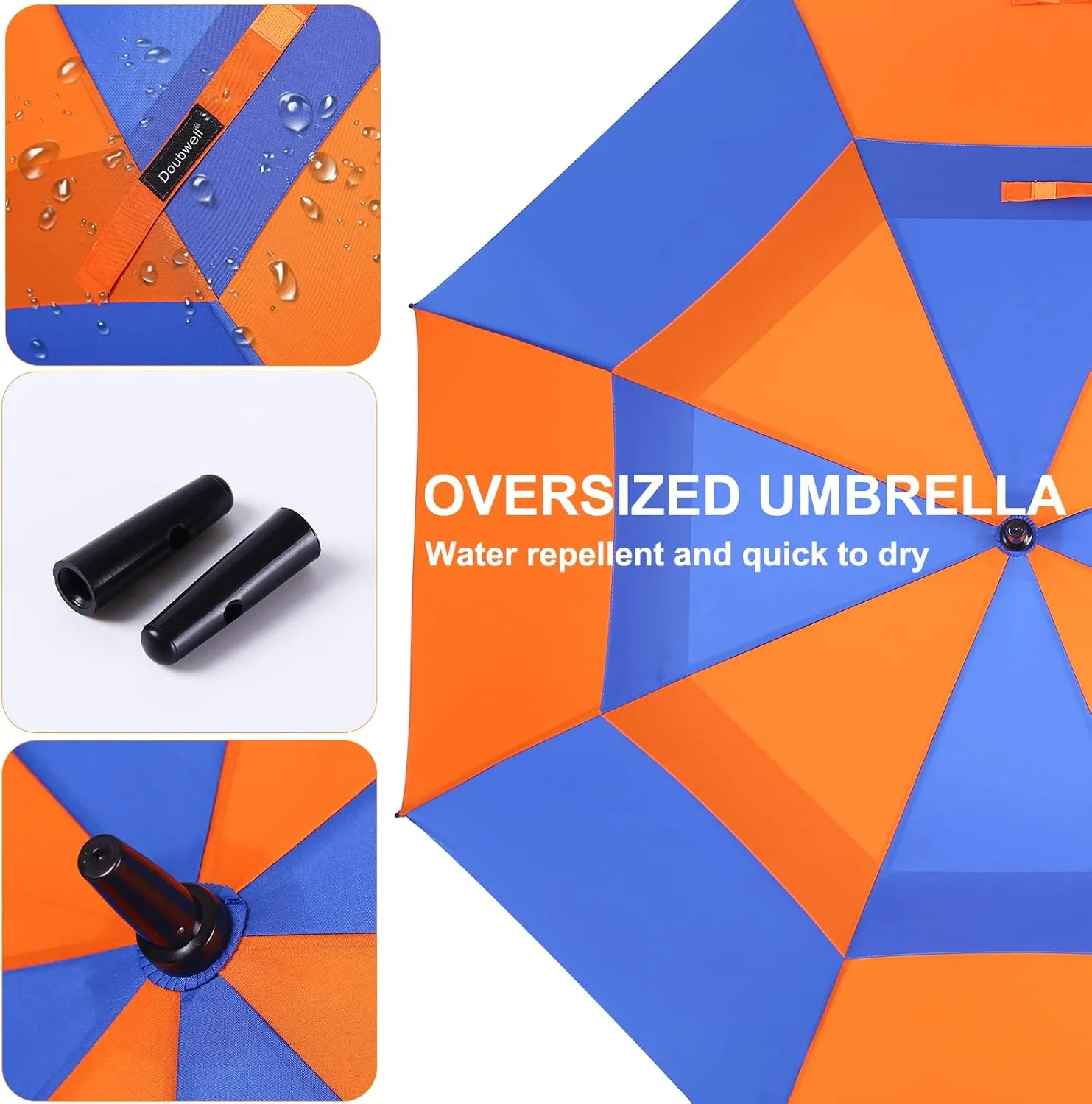 Vented Golf Umbrella 54/62/68 Inch Automatic Extra Large Windproof Oversize Stick Rain Umbrellas For Man and Woman Can Shade For Golfer And Family