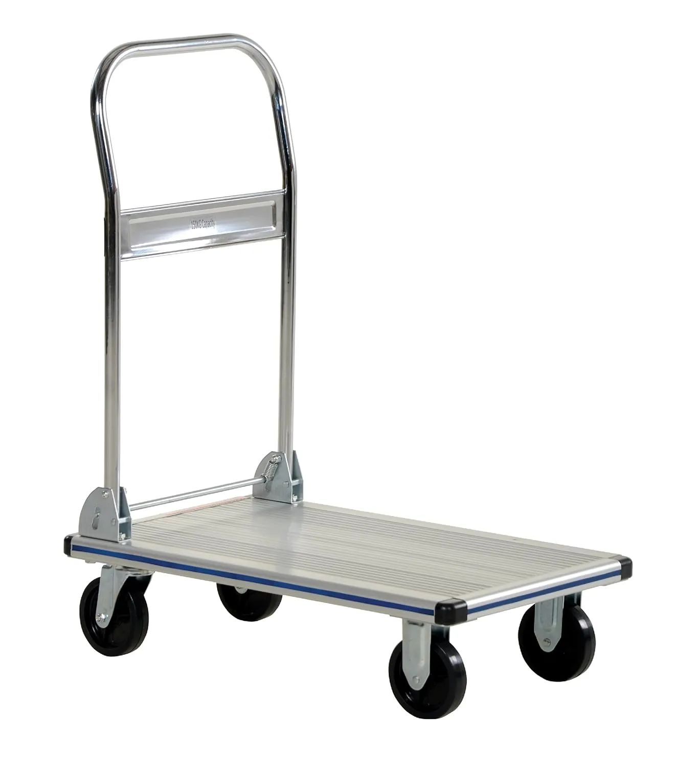 Vestil AFT-30-NM Aluminum Platform Truck With Polyurethane Casters 18-1/2 In. x 30 In. 400 Lb. Capacity Silver