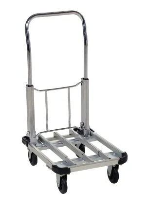 Vestil FAPT-1628 Aluminum Fold Up Platform Truck, 300 lbs Capacity, 28" Length x 16" Width, 6-1/2" Deck Height