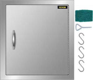 VEVOR BBQ Access Door 18W x 20H Inch, Vertical Single BBQ Door Stainless Steel, Outdoor Kitchen Doors for BBQ Island, Grill Station, Outside Cabinet