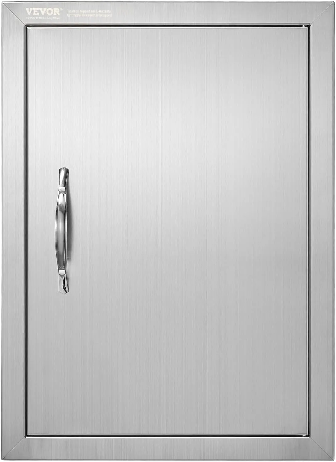 VEVOR Outdoor BBQ Access Door, 16W x 22H Inch, Stainless Steel Flush Mount, Vertical Door with Handle for Grilling Station