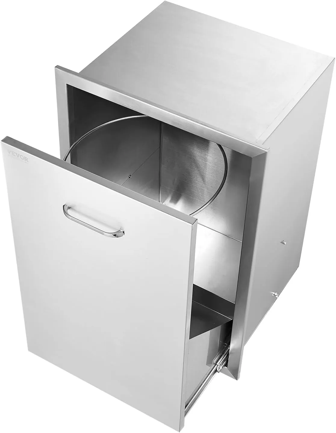 VEVOR Outdoor Kitchen Trash Drawer 19.7"W x 29"H x 15.7"D Inch Outdoor Kitchen Drawers Stainless Steel for Outdoor BBQ Island Kitchen