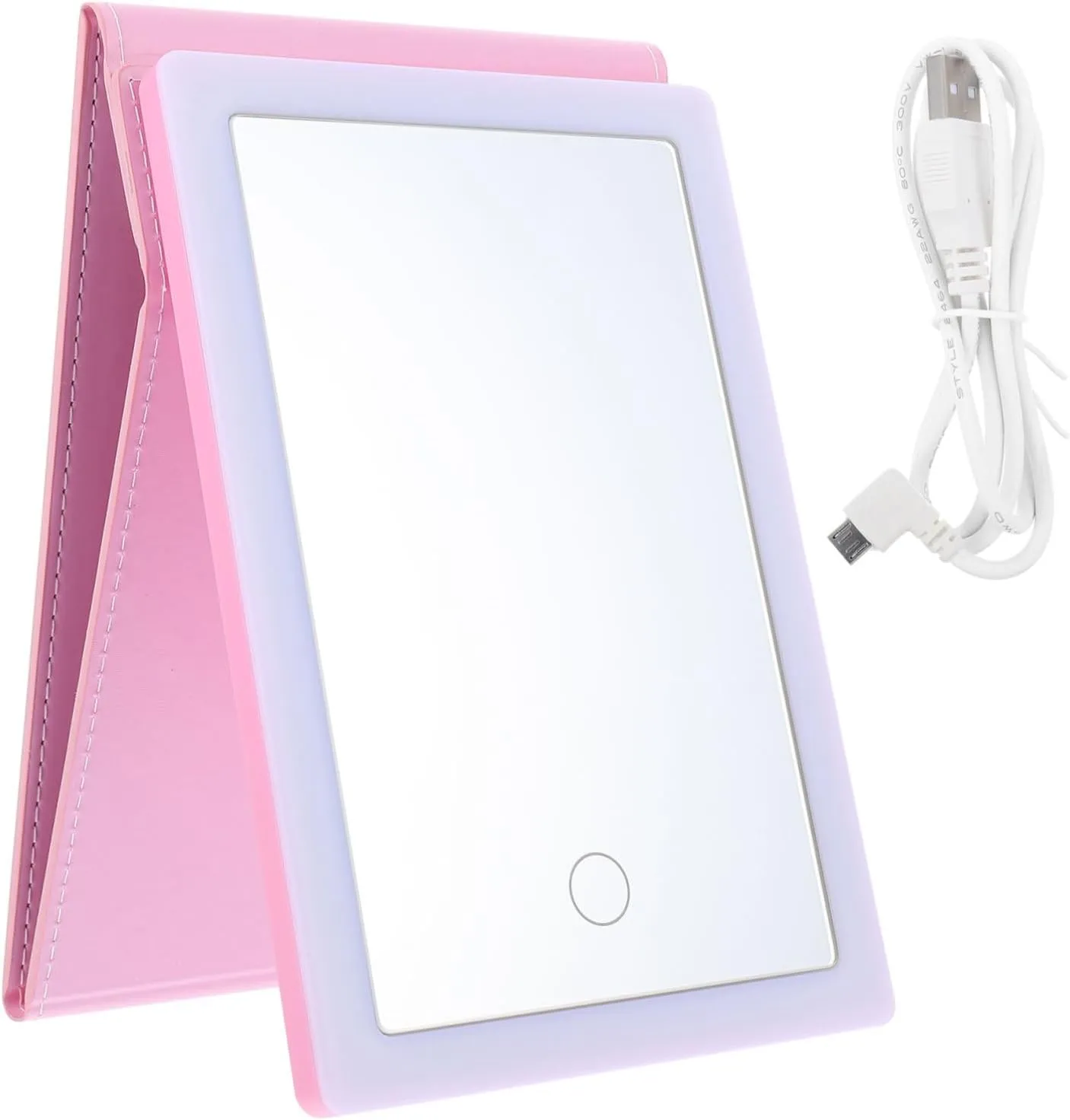 VICASKY Foldable Led Makeup Mirror Touch Control Portable Cosmetic Mirror Three Light Modes for Travel and Desktop Use Premium and Material