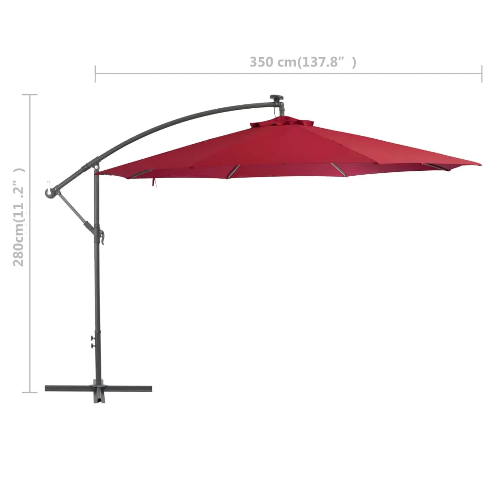 vidaXL Cantilever Umbrella Tilting Parasol Outdoor Umbrella Patio Sunshade